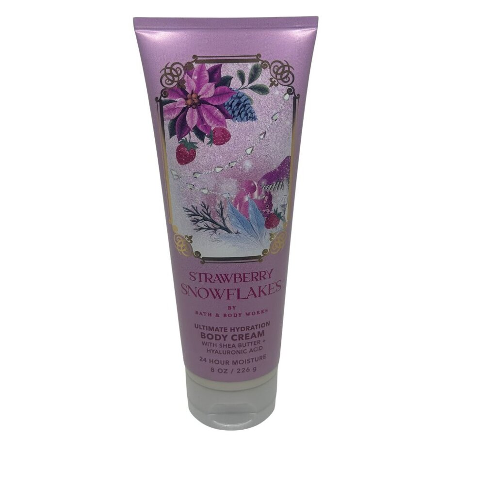 Bath & Body Works Strawberry Snowflakes Ultimate‎ Hydration Body Cream – NEW